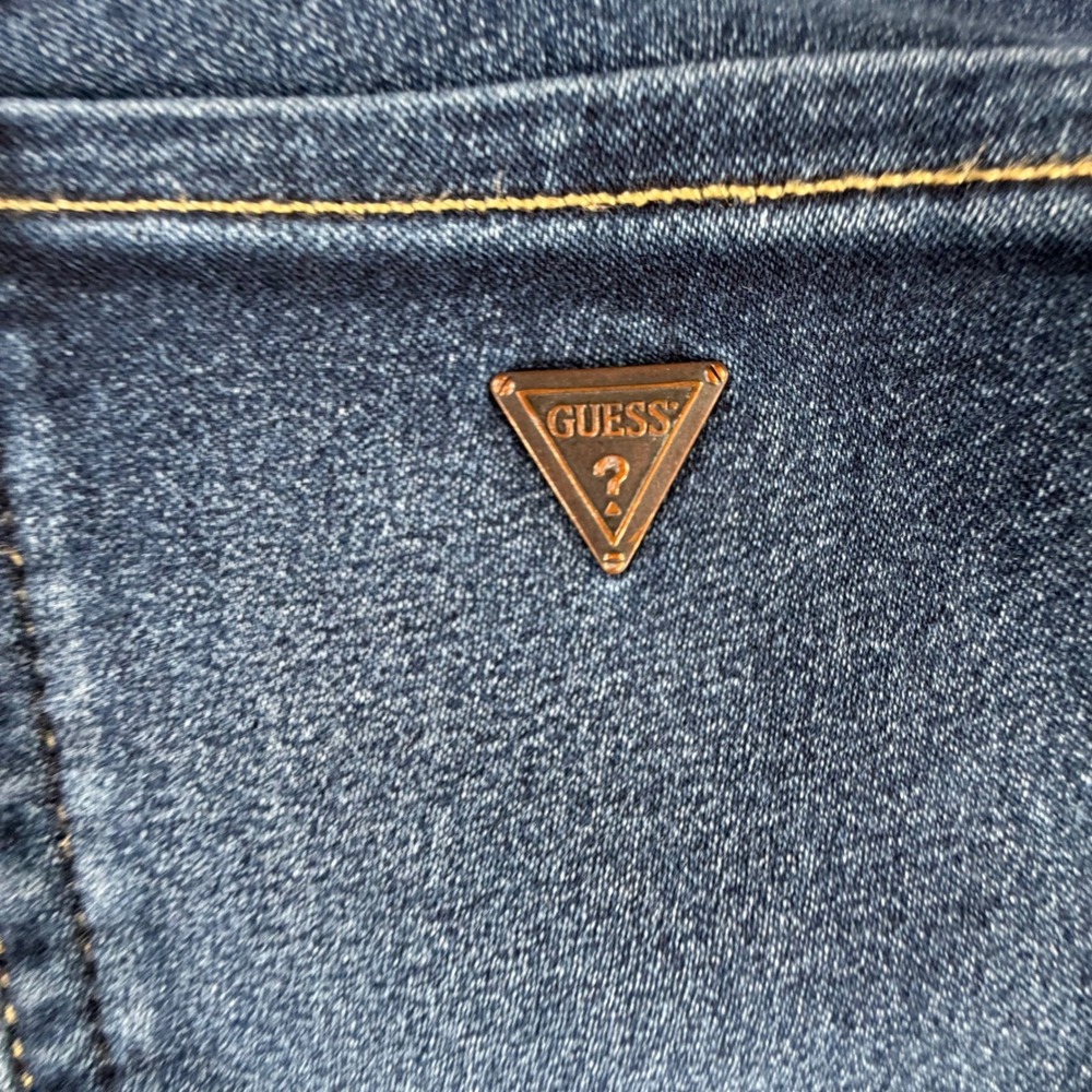 GUESS Los Angeles Men's Jeans 31x28 Blue Slim‎ Skinny Stretch Denim Tapered Y2K - Picture 15 of 16